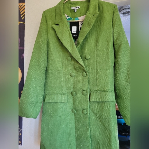 PIPER BLAZER MINI DRESS, OLIVE GREEN,  LARGE - Picture 5 of 6